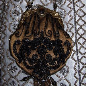 T Anthony Timeless Collector Evening Bag Victorian Style Mesh With Beads $149